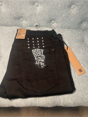 Ksubi Van Winkle Black Rebel Skinny Fit Jeans